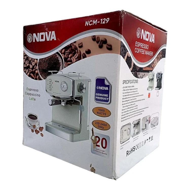 اسپرسو و قهوه ساز 1500 وات نوا 20 بار مدل نووا NOVA NCM-129