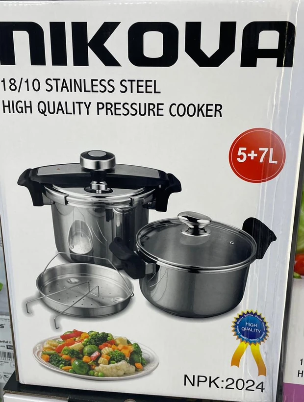 زودپز دوقلو نیکووا ژاپن- ظرفیت 7 5 لیتری مدل NPK:2024