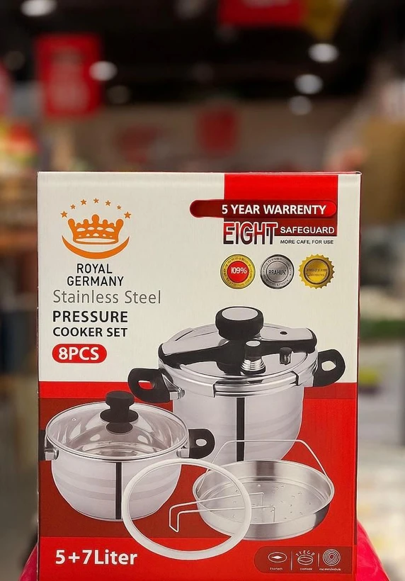 زود‌پز دوقلو رویال جرمنی اصلی- ظرفیت 5 7 لیتری مدل RY-2025 🇩🇪