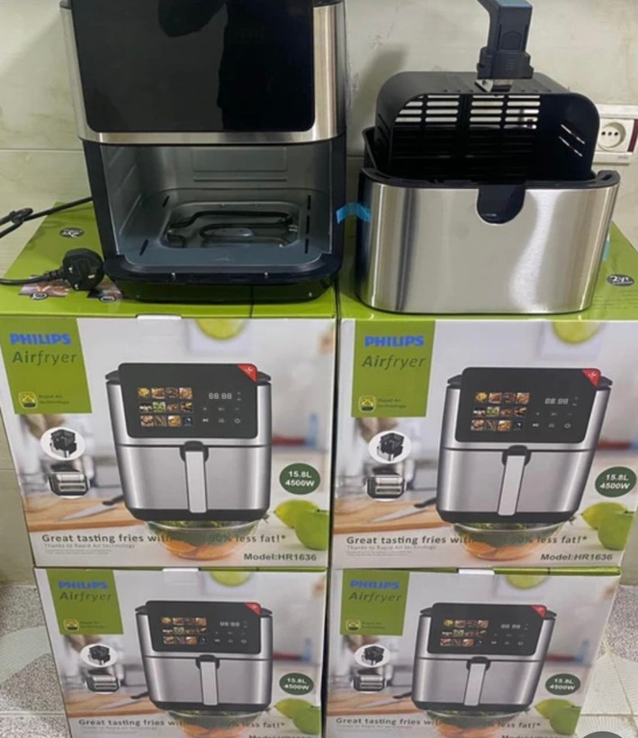 سرخ کن دوالمنت فیلیپس-ظرفیت 15 لیتری تمام استیل سبددار- قدرت 6000w وات مدل HR1636