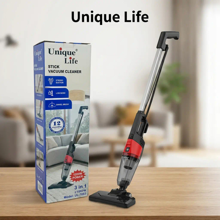 جارو برقی ایستاده یونیک لایف سه کاره مدل ۷۰۸۳ قدرت 1200W وات