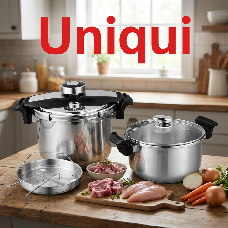 زودپز قابلمه دوقلو یونیک 6+8 لیتر یونیک مدل Uniqui 2205