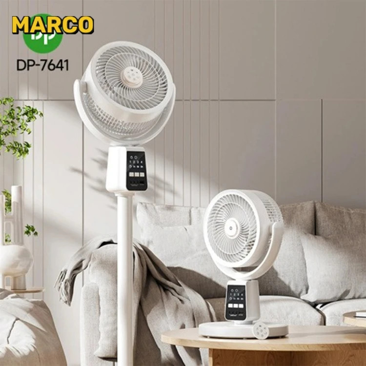 پنکه شارژی ایستاده و رومیزی مدل DP-7641 به همراه پنل خورشیدی و سه عدد لامپ ال ای دی
