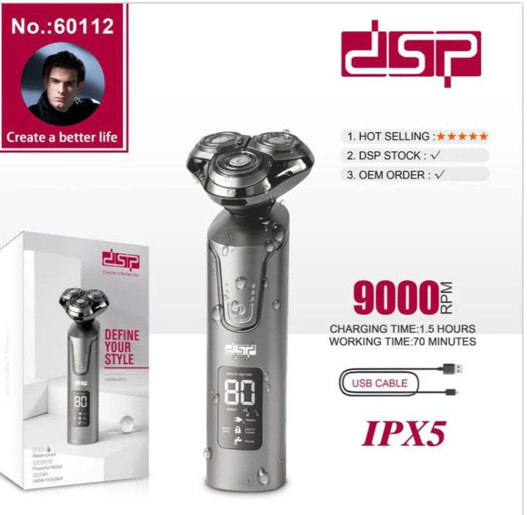 ماشین اصلاح دی اس پی مدل DSP-60112 ضد آب با برش چرخشی