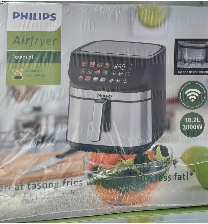 سرخ کن دوالمنت فیلیپس- ظرفیت 18/2 لیتری تمام استیل سبددار_ قدرت 3000W وات مدل PHILIPS 9298