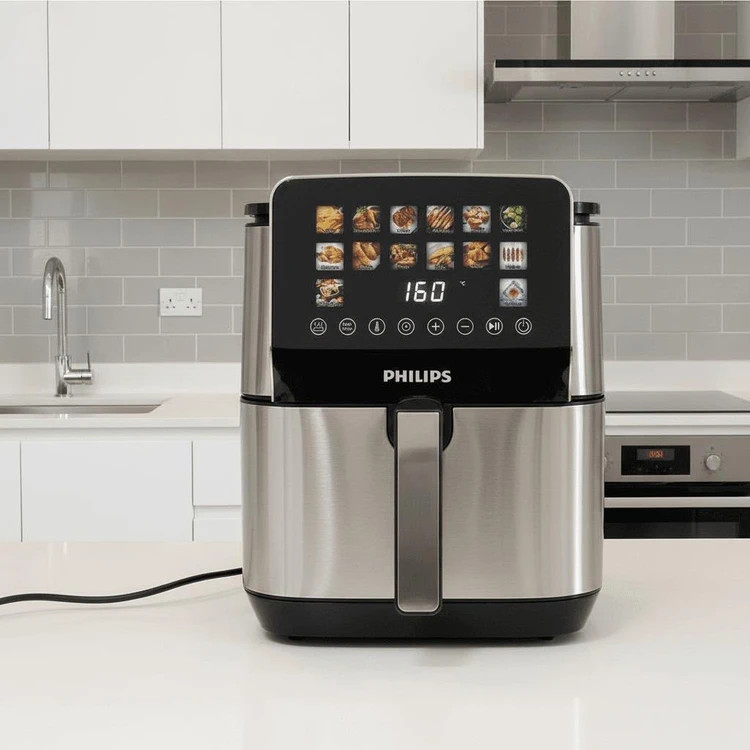 سرخ کن دوالمنت فیلیپس- ظرفیت 15/5 لیتری تمام استیل مانیتور دار- قدرت 3500W وات- مدل PH-9880