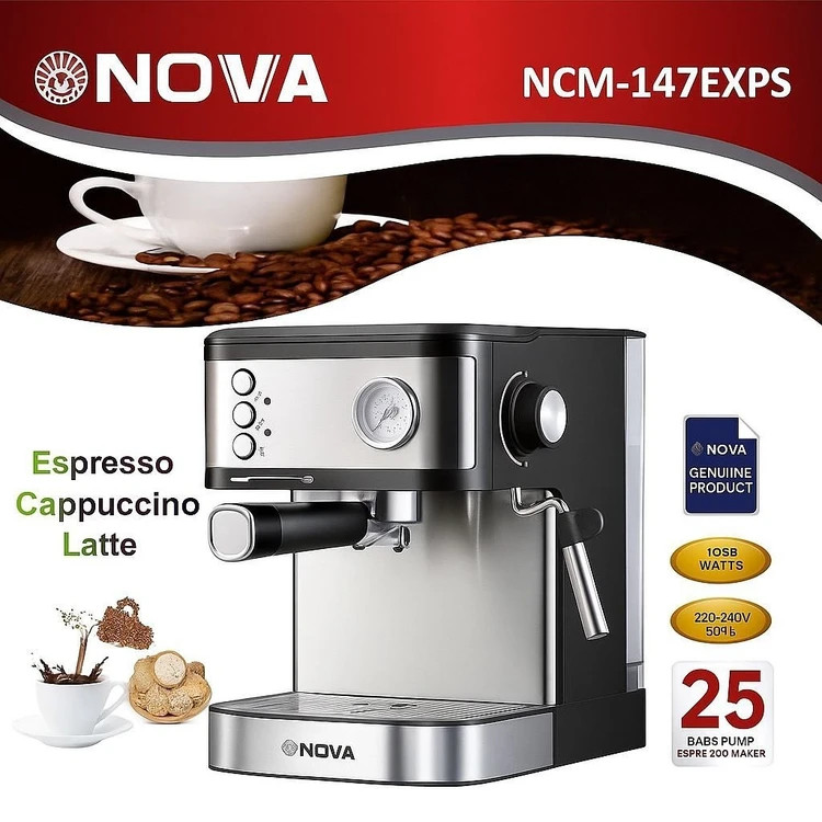 اسپرسو ساز نوا 147- فشار بخار 25 بار مدل NCM-147EXPS