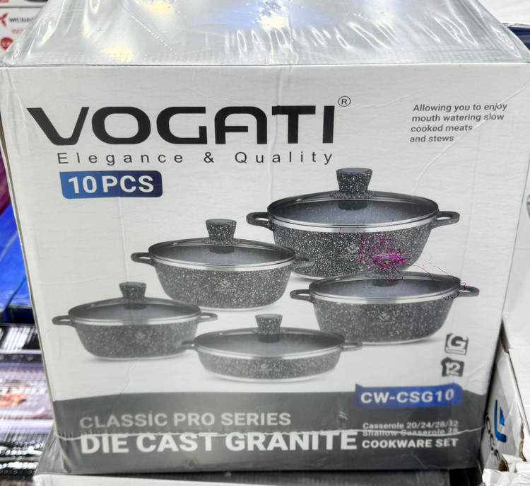 این محصول یک سرویس قابلمه گرانیتی ۱۰ پارچه VOGATI مدل CW-CSG10 است