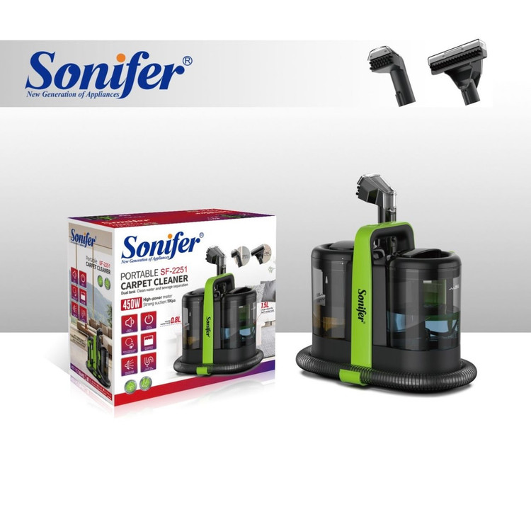 فرششوی و مبلشوی قابل حمل سونیفر مدل SF-2251 | شستشوی عمیق با قدرت 450 وات