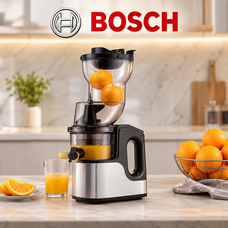 آبمیوه گیر و عصاره گیر بوش مدل MES4030 | اسلو جویسر 1200 وات با دهانه 110 میلیمتری