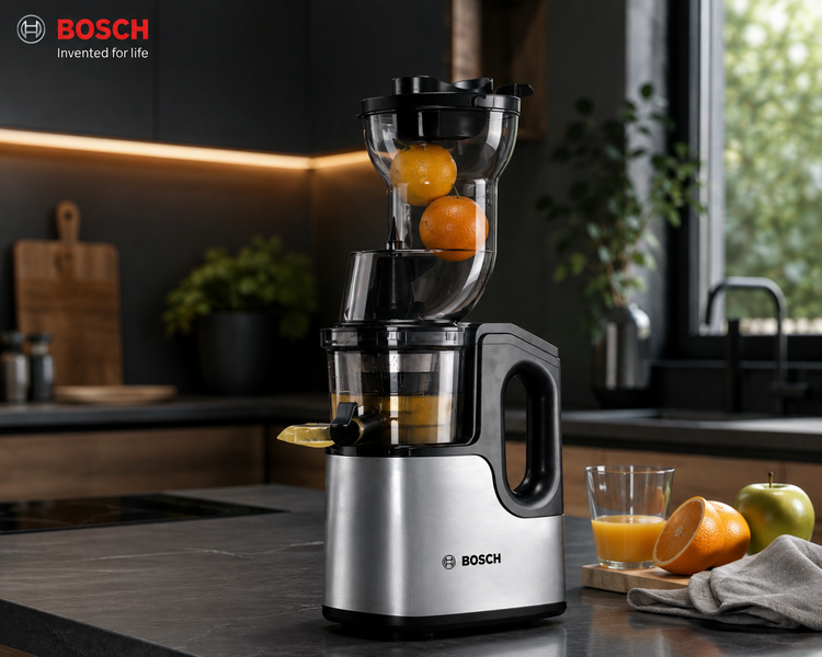 آبمیوه گیر و عصاره گیر بوش مدل MES4030 | اسلو جویسر 1200 وات با دهانه 110 میلیمتری