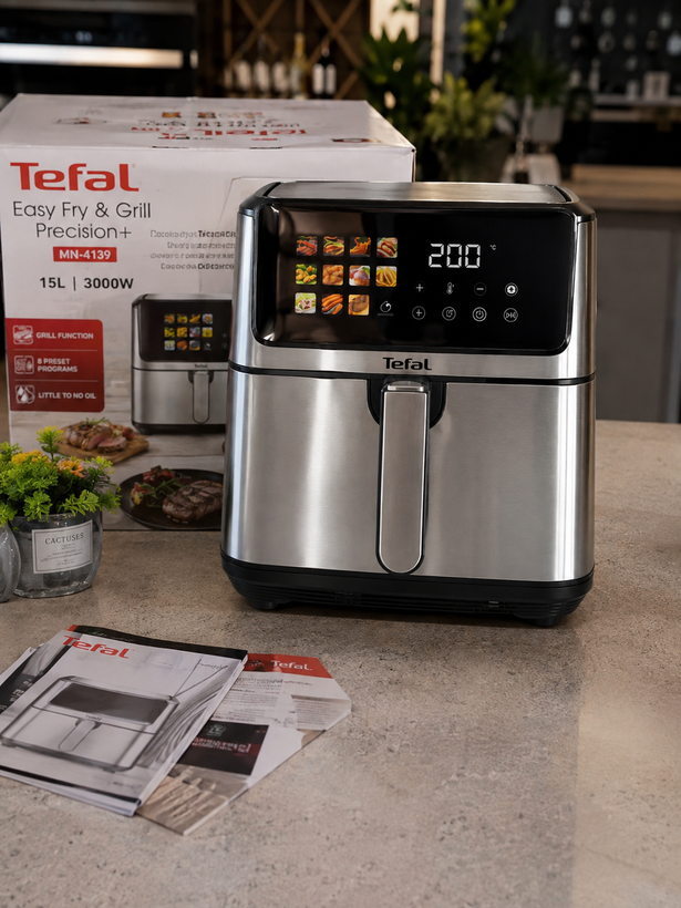 سرخکن بدون روغن و گریل تفال مدل MN-4139 | Tefal Easy Fry & Grill Precision+ 15 لیتری 3000 وات