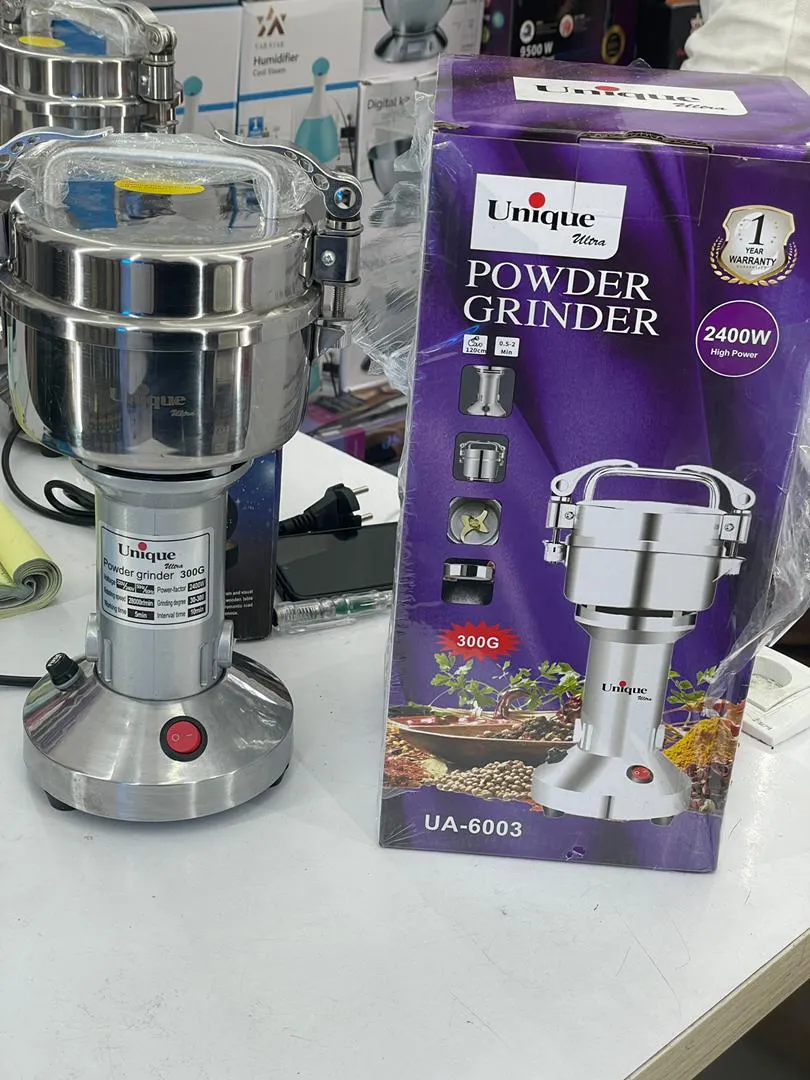 آسیاب صنعتی یونیک- ظرفیت 300 گرم قدرت 2400W وات مدل UA-6003