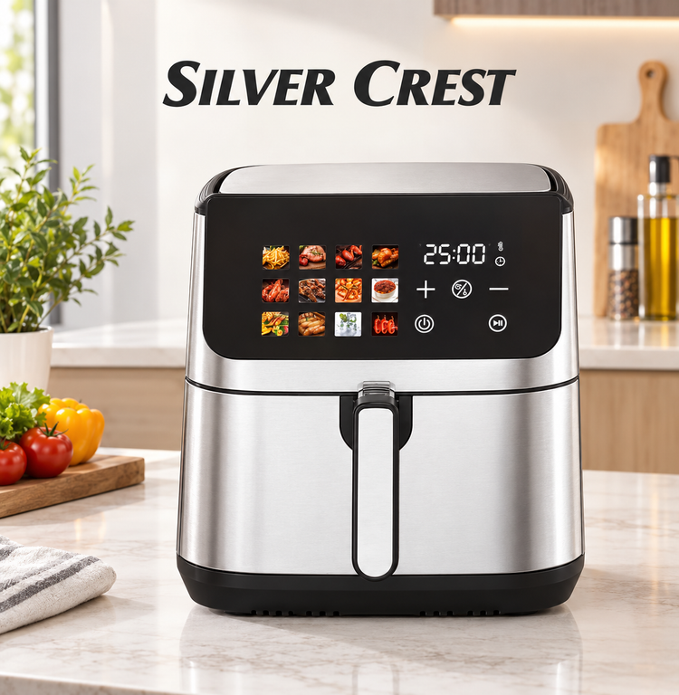 سرخکن بدون روغن و گریل سیلور کرست مدل XL-9093-D ظرفیت ۱۵ لیتر توان ۲۴۰۰ وات