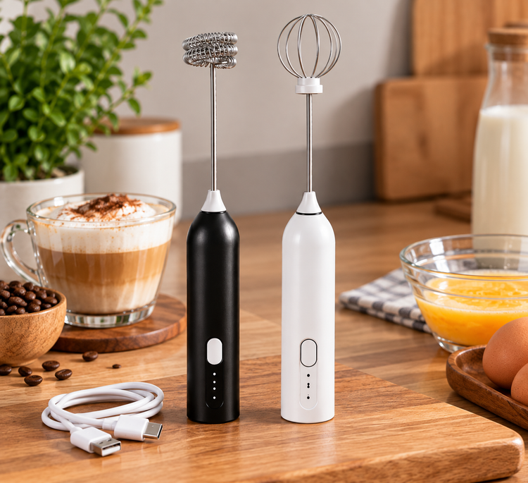همزن و فومساز شیر برقی بیسیم Wireless Electric Whisk | شارژ Type-C، سه سرعته