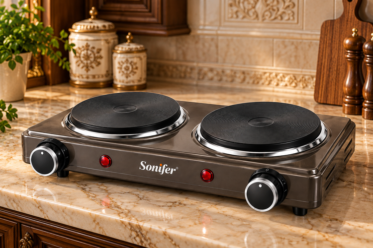 اجاق برقی دو شعله سونیفر مدل SF-3068 توان 1000 وات (500+500 وات)