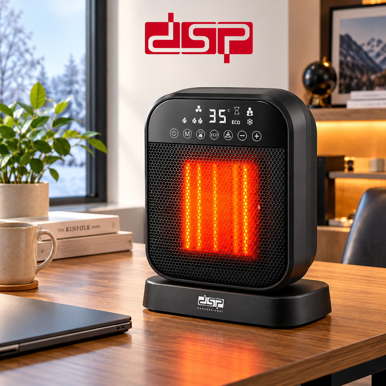بخاری برقی فن‌دار DSP مدل KD3101 توان 2000 وات با نمایشگر دیجیتال
