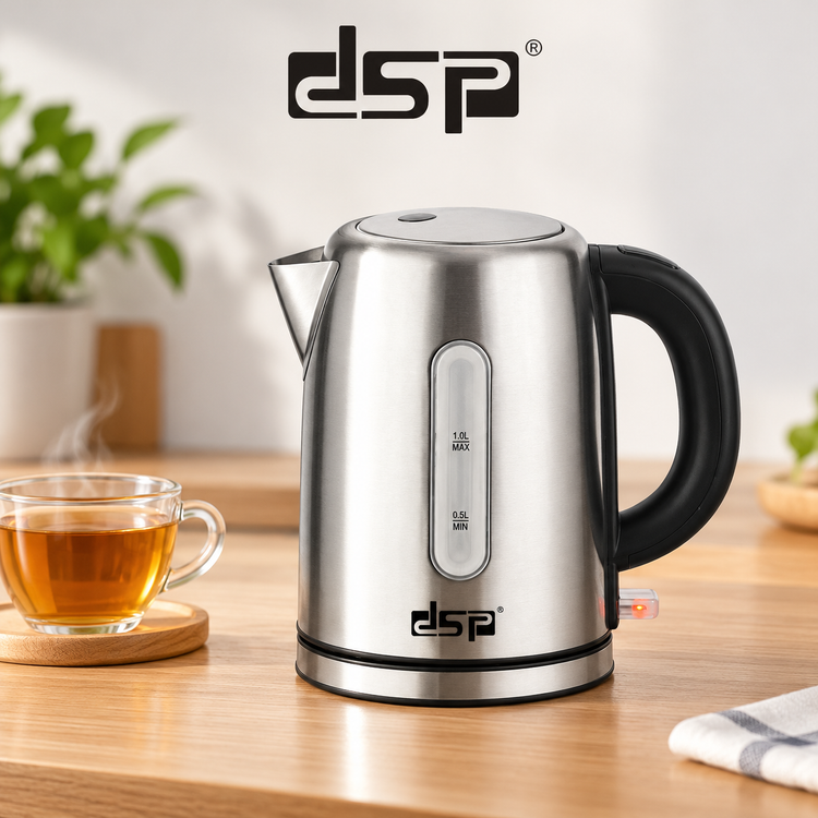 کتری برقی DSP مدل KK1191 | استیل ضدزنگ ۳۰۴، ظرفیت ۱ لیتر، توان ۲۲۰۰ وات